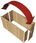 KARIBU Ger&auml;teraum, holzfarben, (BxT): 274 x 204 cm - braun