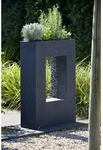 DOBAR Gartenbrunnen, mit Pflanzkasten, BxHxL: 19 x 76 x 54,5 cm, Polyresin - grau