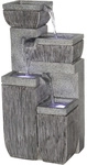 DOBAR Gartenbrunnen, mit 4 Stufen, BxHxL: 32,3 x 80,3 x 38,7 cm, Polyresin - grau