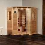 HOME DELUXE Infrarotkabine, f&uuml;r 4 Personen, Fronteinstieg, Keramikstrahler - beige