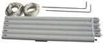 FLORACORD Metallstange, f&uuml;r Sonnensegel, Stahl, L&auml;nge: 270 cm - weiss
