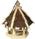 DOBAR Futterhaus, f&uuml;r Wildv&ouml;gel, Kiefernholz, natur/braun