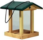 DOBAR Vogelfutterhaus, f&uuml;r V&ouml;gel, Kiefernholz/Kunststoff, natur/gr&uuml;n - braun