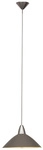 BRILLIANT Pendelleuchte &raquo;LOGO&laquo;, 1-flammig, 60 W, &Oslash; 350 mm - silberfarben
