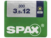 SPAX Universalschraube, PZ2, Stahl, 300 Stück, 3.5 x 12 mm - goldfarben