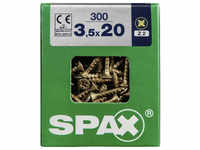 SPAX Universalschraube, PZ2, Stahl, 300 Stück, 3.5 x 20 mm - goldfarben