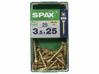 SPAX Universalschraube, PZ2, Stahl, 25 Stück, 3.5 x 25 mm - goldfarben
