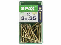 SPAX Universalschraube, PZ2, Stahl, 20 Stück, 3.5 x 35 mm - goldfarben