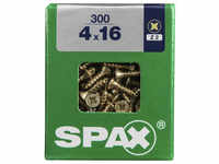 SPAX Universalschraube, PZ2, Stahl, 300 Stück, 4 x 16 mm - goldfarben
