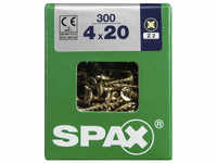 SPAX Universalschraube, PZ2, Stahl, 300 Stück, 4 x 20 mm - goldfarben