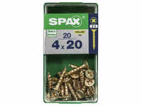 SPAX Universalschraube, PZ2, Stahl, 20 Stück, 4 x 20 mm - goldfarben
