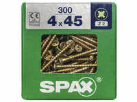 SPAX Universalschraube, PZ2, Stahl, 300 Stück, 4 x 45 mm - goldfarben