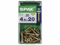 SPAX Universalschraube, PZ2, Stahl, 20 Stück, 4.5 x 20 mm - goldfarben