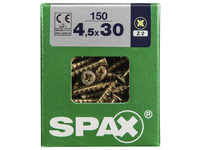 SPAX Universalschraube, PZ2, Stahl, 150 Stück, 4.5 x 30 mm - goldfarben