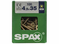 SPAX Universalschraube, PZ2, Stahl, 100 Stück, 4.5 x 35 mm - goldfarben