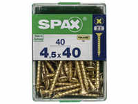 SPAX Universalschraube, PZ2, Stahl, 40 Stück, 4.5 x 40 mm - goldfarben