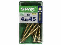 SPAX Universalschraube, PZ2, Stahl, 10 Stück, 4.5 x 45 mm - goldfarben