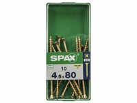 SPAX Universalschraube, PZ2, Stahl, 10 Stück, 4.5 x 80 mm - goldfarben