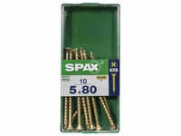 SPAX Universalschraube, PZ2, Stahl, 10 Stück, 5 x 80 mm - goldfarben