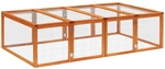 PawHut Freilaufgehege, BxHxT: 100 x 48 x 181 cm, Tannenholz - braun