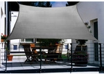 FLORACORD Balkon-Sonnensegel, rechteckig, 270 x 140 cm - grau