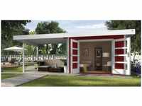 WEKA Gartenhaus »126 B Gr.2«, Holz, BxHxT: 645 x 226 x 375 cm (Außenmaße) - rot