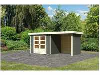 KARIBU Gartenhaus, Holz, BxHxT: 462 x 211 x 217 cm (Außenmaße) - grau