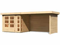 KARIBU Gartenhaus »Kerko 3«, Holz, BxHxT: 497 x 211 x 217 cm (Außenmaße) - beige