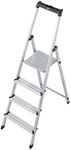 KRAUSE Stufen-Stehleiter &raquo;MONTO Solidy&laquo;, 4 Sprossen, Aluminium - silberfarben