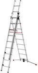 HAILO Kombileiter &raquo;S100&laquo;, mit LOT-System, 2x9 + 1x8 Sprossen - silberfarben