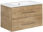 FACKELMANN Badm&ouml;bel-Set &raquo;B.perfekt&laquo;, Asteiche, BxHxT: 82x50,9x48 cm - braun