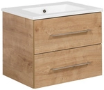 FACKELMANN Badm&ouml;bel-Set &raquo;b.perfekt&laquo;, Asteiche, BxHxT: 62,2x50,9x48 cm - braun