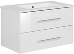 FACKELMANN Badm&ouml;bel-Set &raquo;b.perfekt&laquo;, Weiss Hochglanz, BxHxT: 82x50,9x48 cm