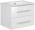 FACKELMANN Badm&ouml;bel-Set &raquo;b.perfekt&laquo;, Weiss Hochglanz, BxHxT: 62,2x50,9x48 cm