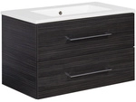 FACKELMANN Badm&ouml;bel-Set &raquo;b.perfekt&laquo;, Dark-Oak, BxHxT: 82x50,9x48 cm - grau