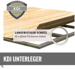 KARIBU Gartenhaus &raquo;Amberg 4&laquo;, Holz, BxHxT: 246 x 209 x 246 cm (Au&szlig;enma&szlig;e...