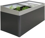 BIOHORT Fr&uuml;hbeetaufsatz f&uuml;r Hochbeet 2x1, BxHxL: 200 x 23 x 101 cm, quarzgrau