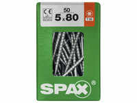 SPAX Universalschraube, 5 mm, Stahl, 50 Stk., TRX 5x80 L - silberfarben