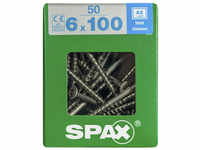 SPAX Edelstahlschraube, 6 mm, Edelstahl rostfrei, 50 Stk., TRX A2 6x100 XXL -