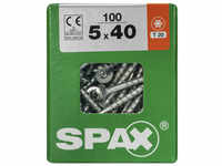 SPAX Universalschraube, 5 mm, Stahl, 100 Stk., TRX 5x40 L - silberfarben