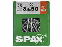 SPAX Universalschraube, 3,5 mm, Stahl, 100 Stk., TRX 3,5x50 L - silberfarben