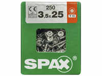SPAX Universalschraube, 3,5 mm, Stahl, 250 Stk., TRX 3,5x25 L - silberfarben