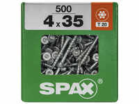 SPAX Universalschraube, 4 mm, Stahl, 500 Stk., TRX 4x35 XXL - silberfarben