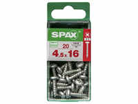 SPAX Universalschraube, PZ2, Stahl, 20 Stück, 4.5 x 16 mm - goldfarben