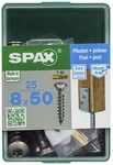 SPAX Pfostenschraube, T-STAR plus, 25 Stk., 8 x 50 mm - silberfarben