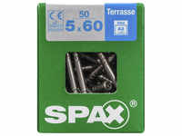 SPAX Terrassenschraube, T-STAR plus, 50 Stk., 5 x 60 mm - silberfarben