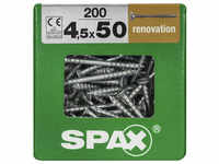 SPAX Verlegeschraube, T-STAR plus, T20, Stahl, 200 Stück, 4.5 x 50 mm - silberfarben