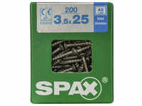 SPAX Edelstahlschraube, T-STAR plus, 200 Stk., 3,5 x 25 mm - silberfarben