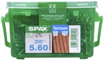 SPAX Terrassenschraube, T-STAR plus, 200 Stk., 5 x 60 mm - silberfarben