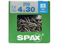 SPAX Edelstahlschraube, T20, Edelstahl, 250 Stück, 4 x 30 mm - silberfarben
